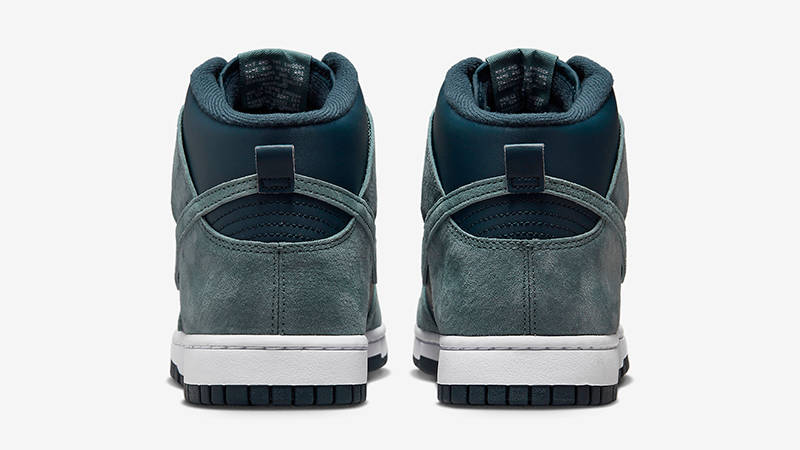Nike Dunk High Teal Suede DQ7679-400 Back