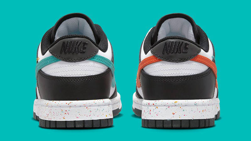 Nike Dunk Low Black White Multi Back