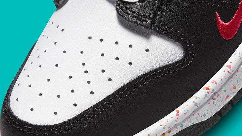 Nike Dunk Low Black White Multi Detail 2