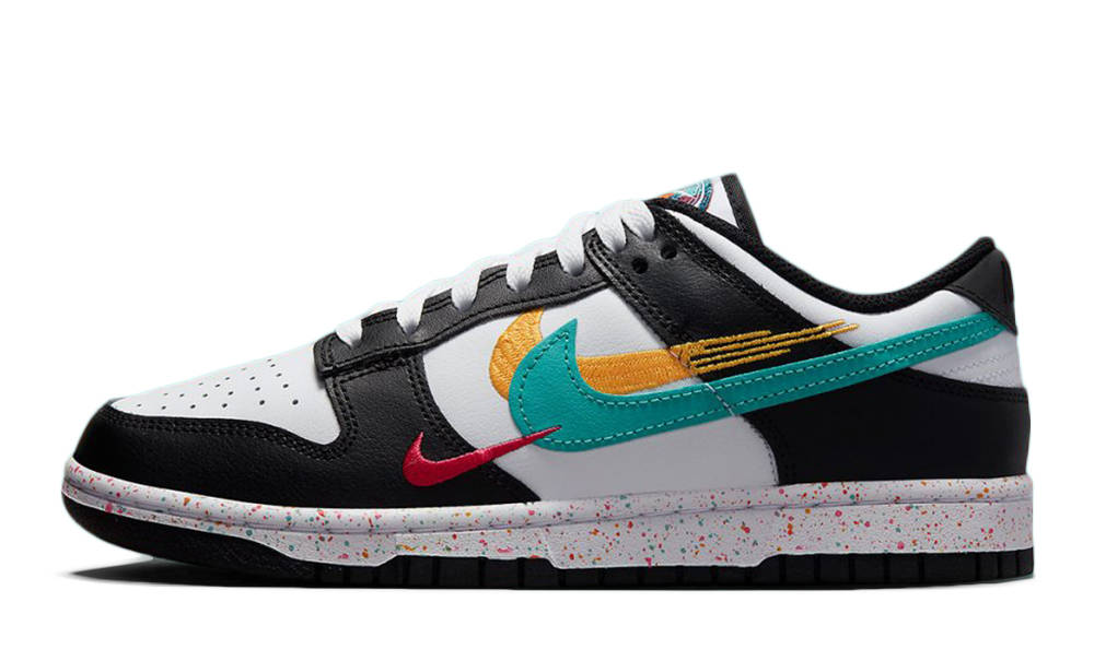 Nike Dunk Low Black White Multi Where To Buy