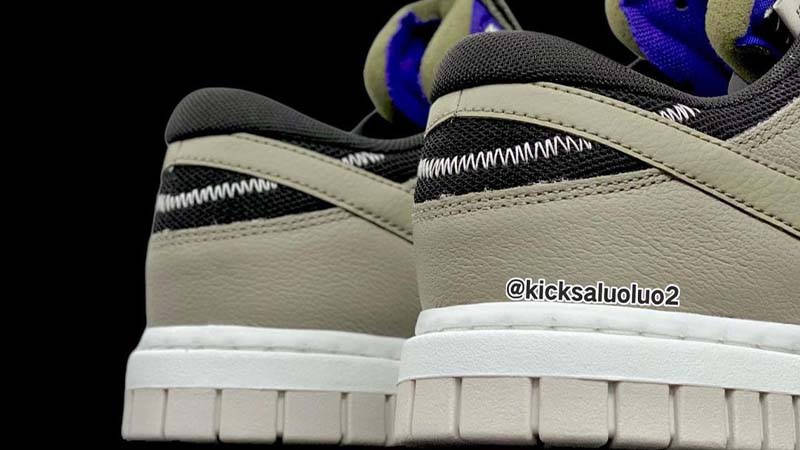 Nike Dunk Low Remastered 3.0 Olive Blue Closeup