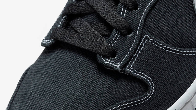 Nike Dunk Mid Black Canvas DV0830-001 Detail