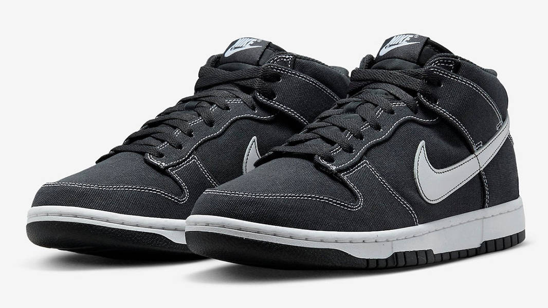 Nike Dunk Mid Black Canvas DV0830-001 Side