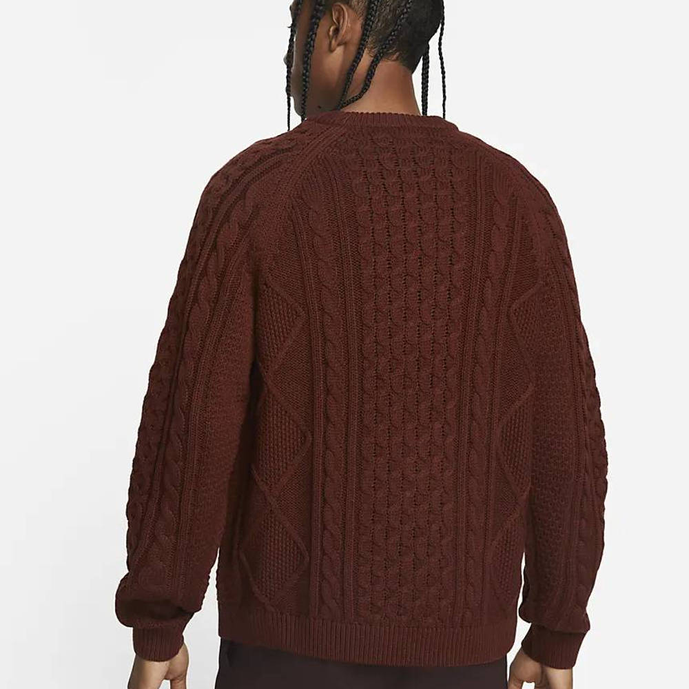 Nike Sportswear CableKnit Jumper Oxen Brown The Sole Supplier