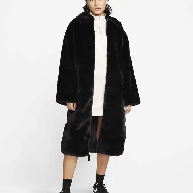 Nike Sportswear Faux Fur Long Jacket | Where To Buy | DQ6838-010 | The ...