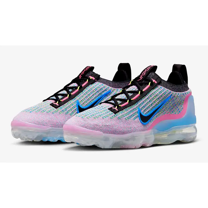 nike free fly knit shoe store printable Pink Blast Blue DX3369-600 Side