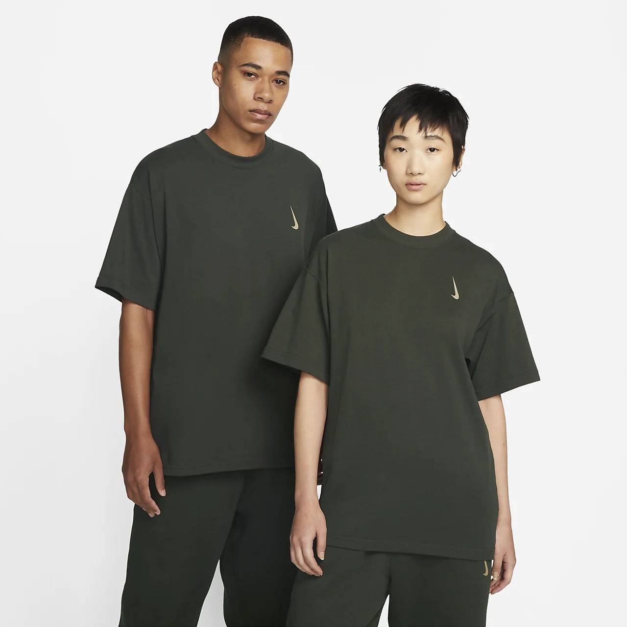 Nike X Billie Fleece Hoodie Tee Shirt Green Front
