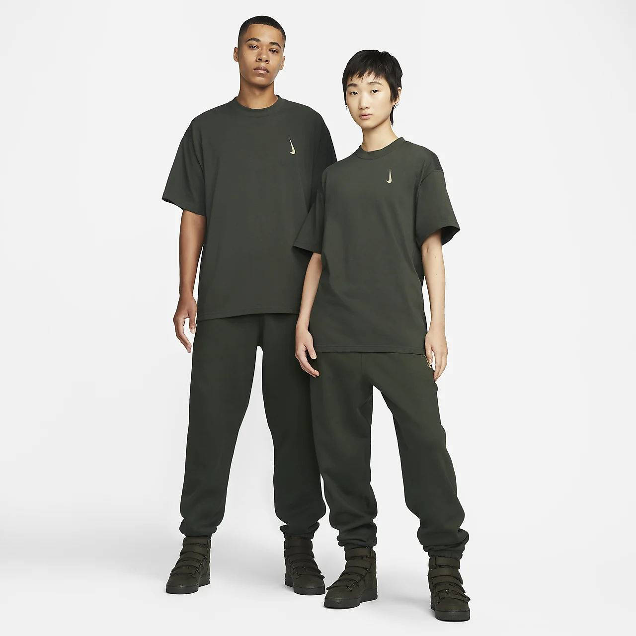 Nike X Billie Fleece Hoodie Tee Shirt Green Full Image
