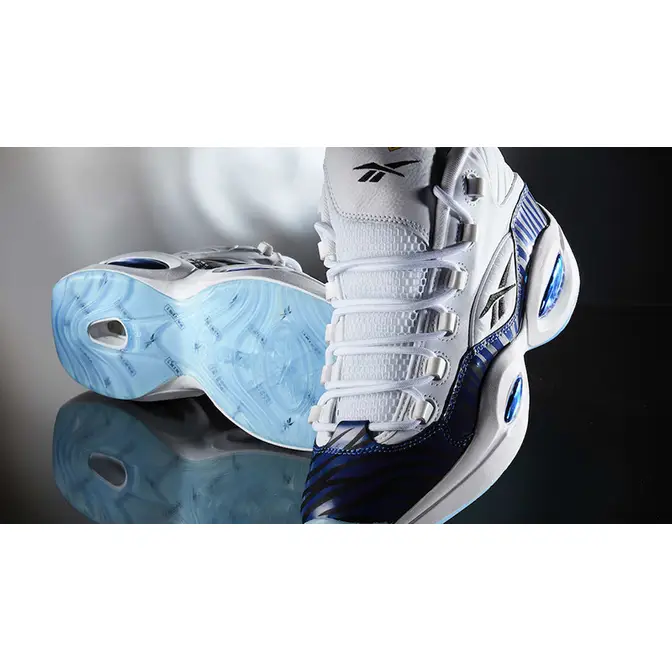 Reebok question mid clearance white blue