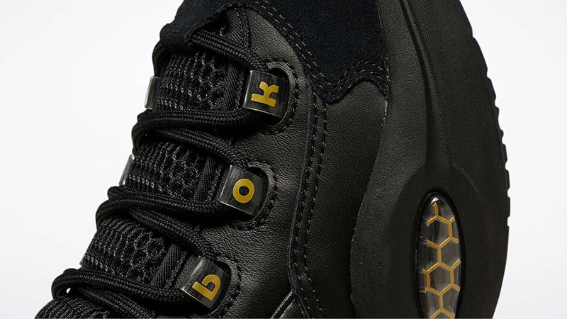Reebok Question Mid Lux Black Metallic Gold H01308 Detail 2