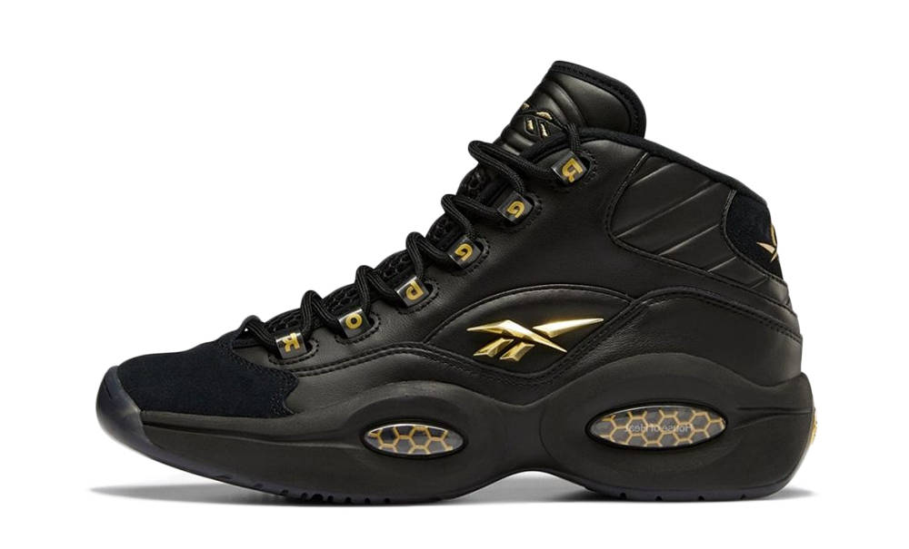 Reebok Question Mid Lux Black Metallic Gold
