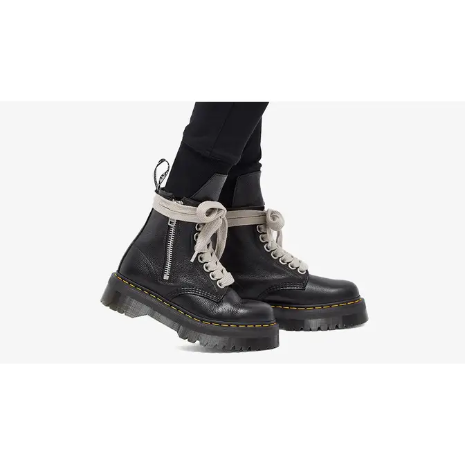 RICK OWENS x Dr. Martens 1460 Black DW02B3802-09 on feet