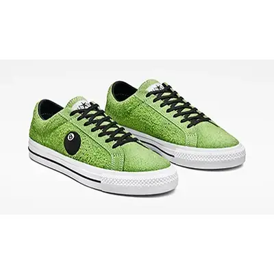Stussy x Converse One Star 8 Ball Green Side