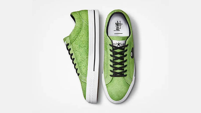 Stussy x Converse One Star 8 Ball Green Top