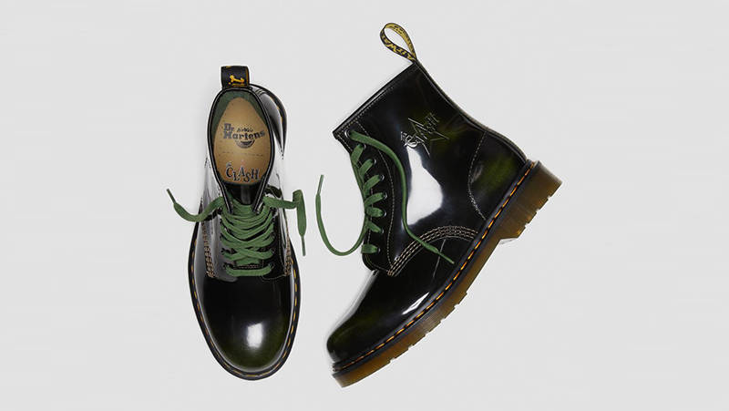 The Clash x Dr. Martens 1460 Army Green Arcadia