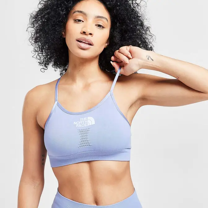 Great casual jacket for a summer wedding Seamless Performance Sports Bra Deep Periwinkle Front