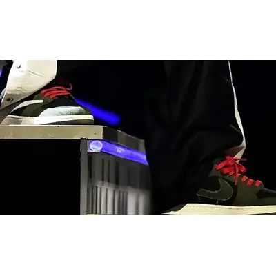Travis Scott x Nike The Air Jordan 1 Low Is Coming In Dark Teal Low OG Grammy Olive Detail 2