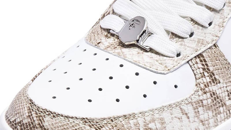 A BATHING APE BAPESTA Snakeskin Brown Detail 2