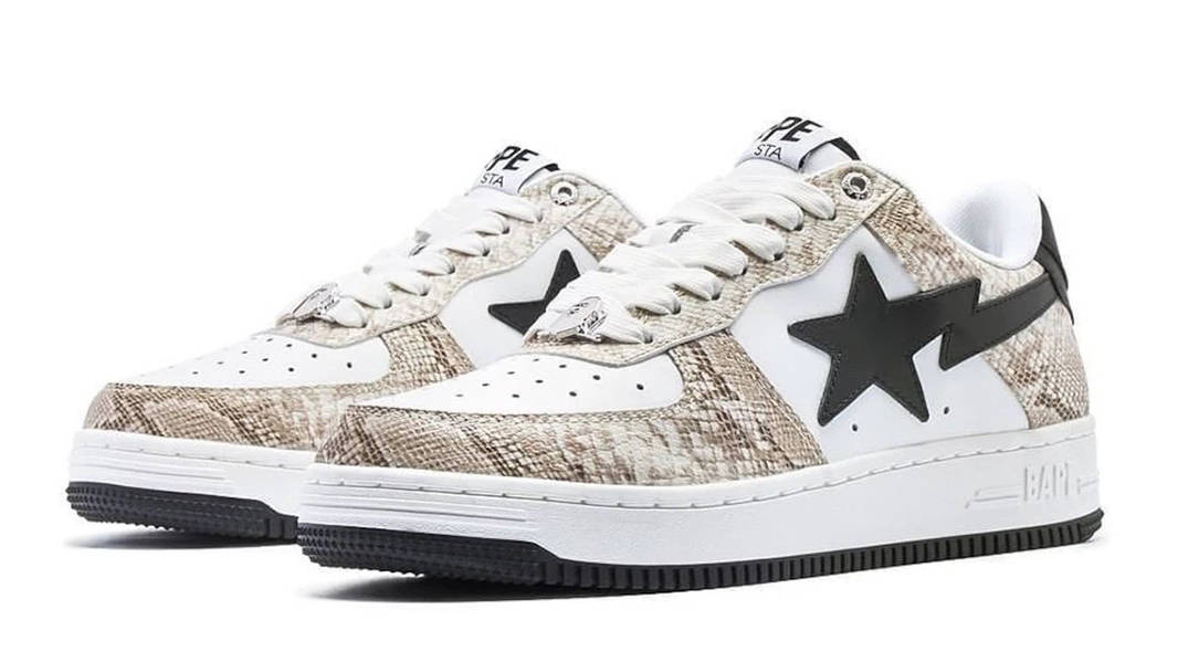 A BATHING APE BAPESTA Snakeskin Brown Side