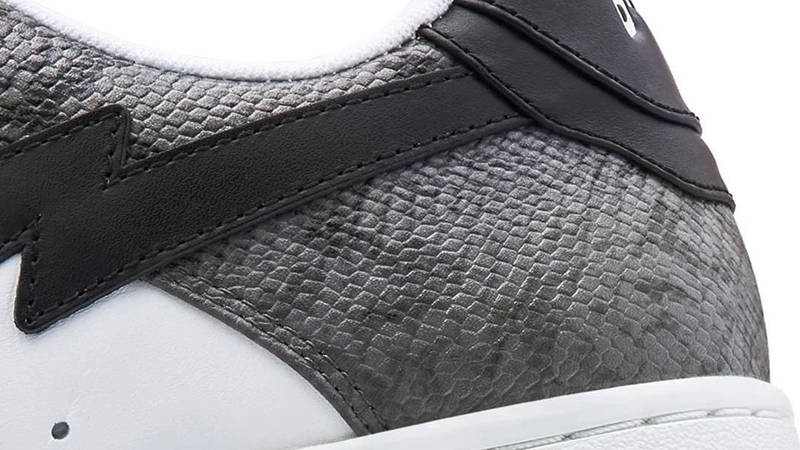 A BATHING APE BAPESTA Snakeskin Grey Detail 2