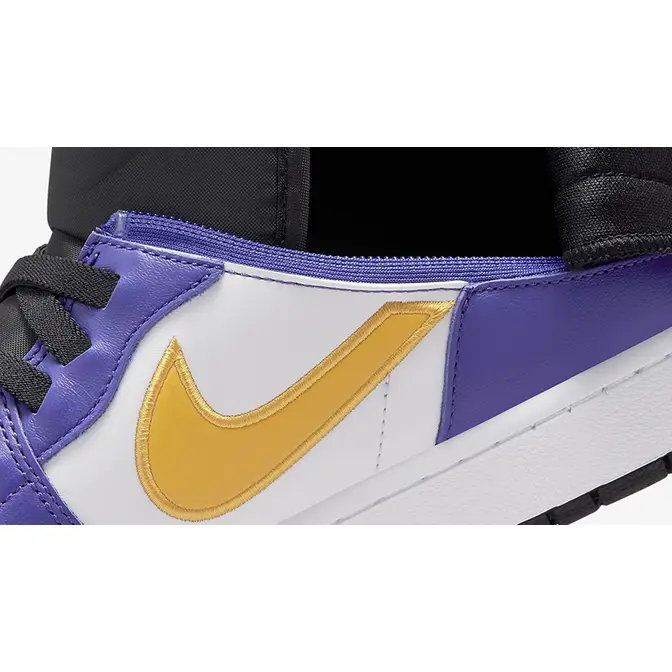 Nike Air Jordan 1 High FlyEase Lakers Basketball Shoes Mens 10 Womens 11.5  New