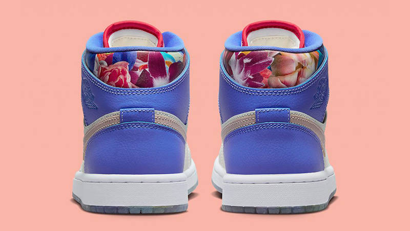 Air Jordan 1 Mid Flower Garden Back