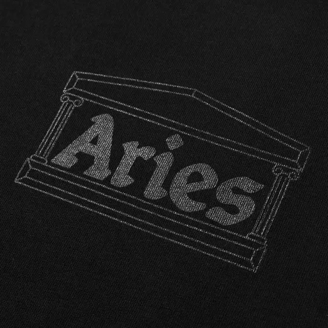 Aries Temple Long Sleeve T-Shirt Black Detail