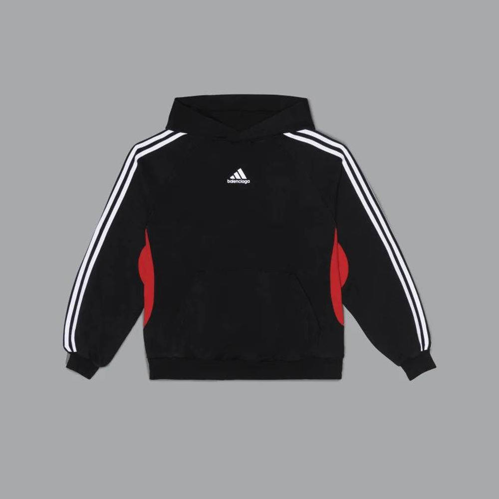 balenciaga hoodie black and red