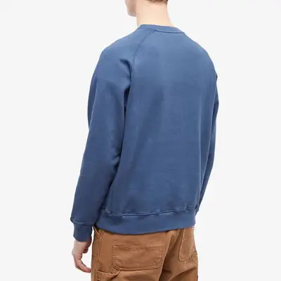 By slouchy jersey hoodie Blue Backside