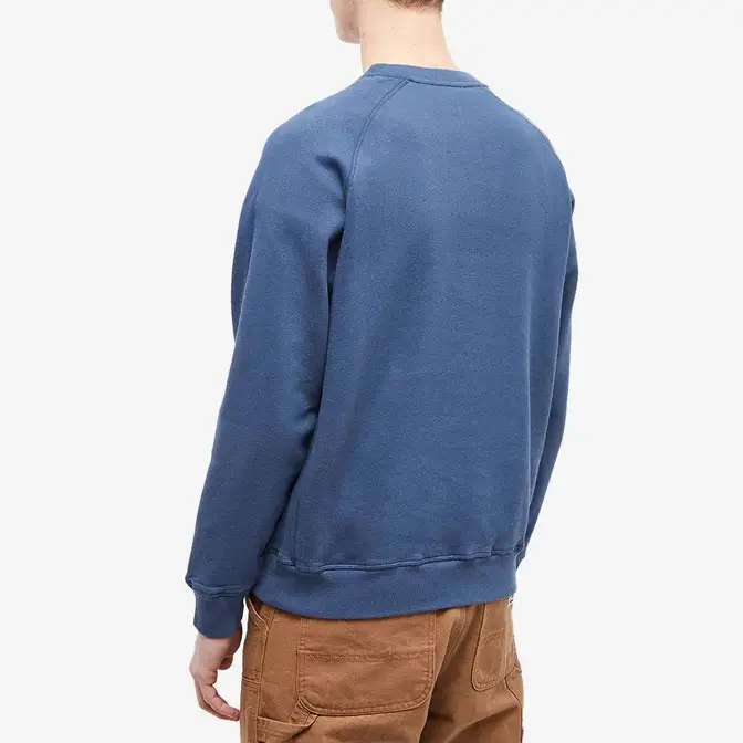 By slouchy jersey hoodie Blue Backside