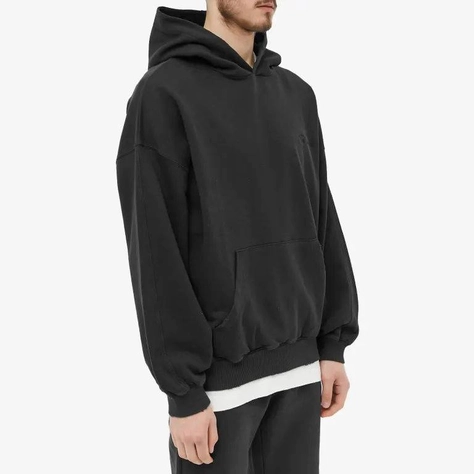 Cole Buxton Lightweight Hoody Washed Black Front