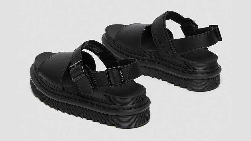Dr. Martens Voss Leather Strap Sandals Black 23802001 Back