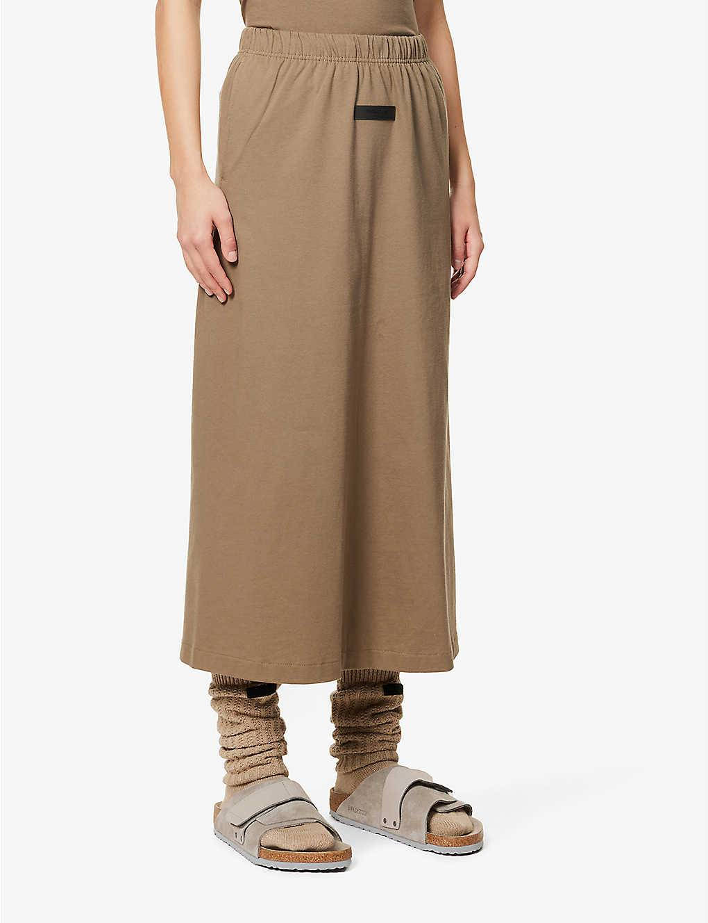 Fear of God ESSENTIALS Midi Skirt Wood front