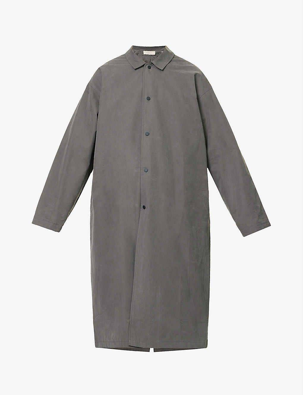 Fear of God ESSENTIALS Regular Fit Cotton Coat Off Black