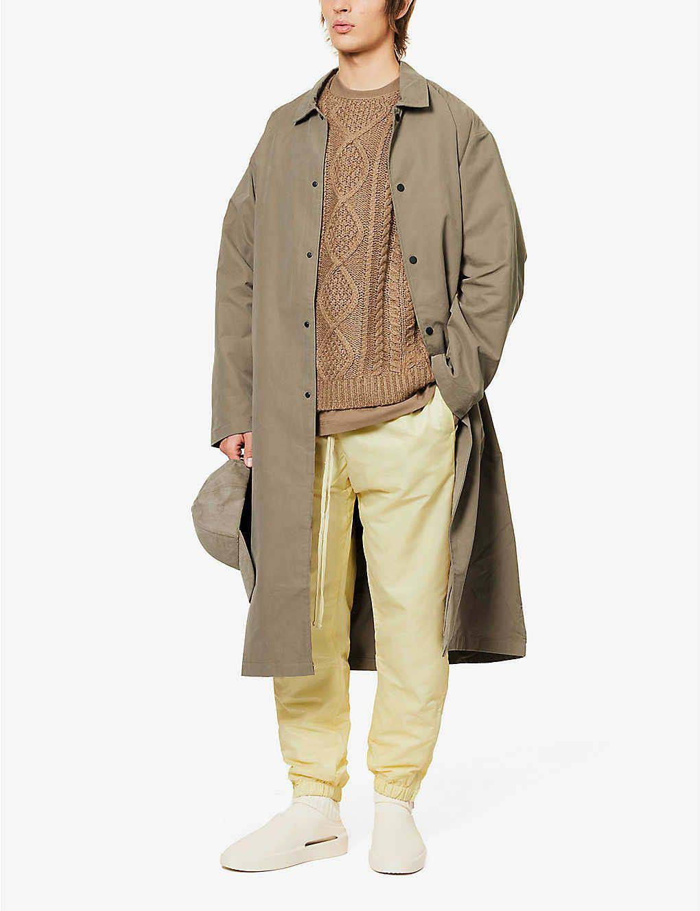 Fear of God ESSENTIALS Regular Fit Cotton Coat Wood Full