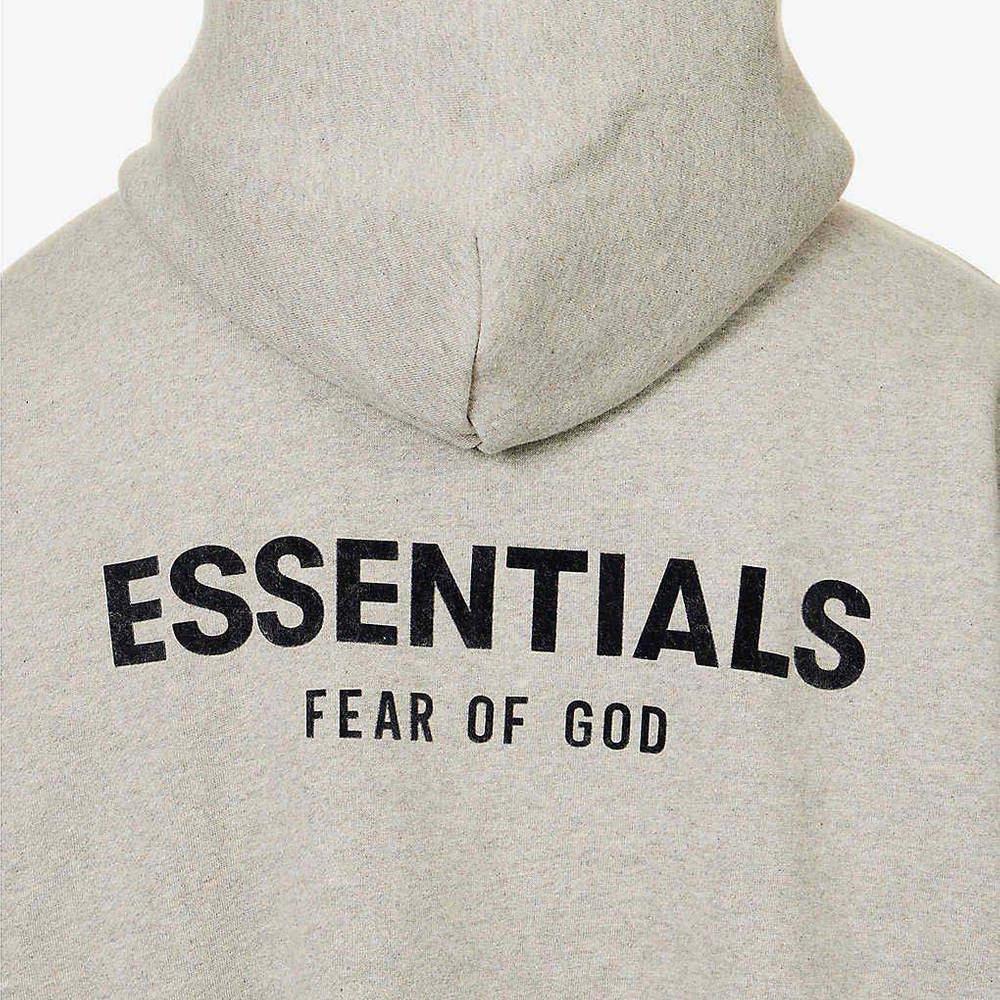 Fear of God ESSENTIALS Relaxed Fit Cotton Hoodie Dark Oatmeal The