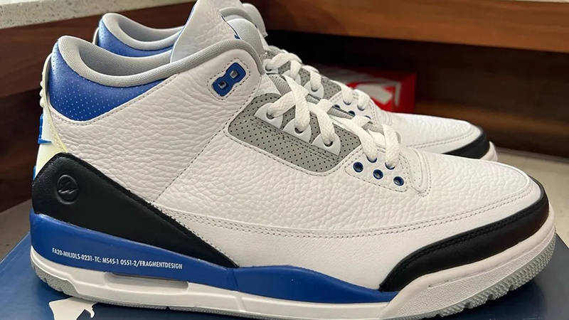 Fragment x Air Jordan 3 White 2023 Side