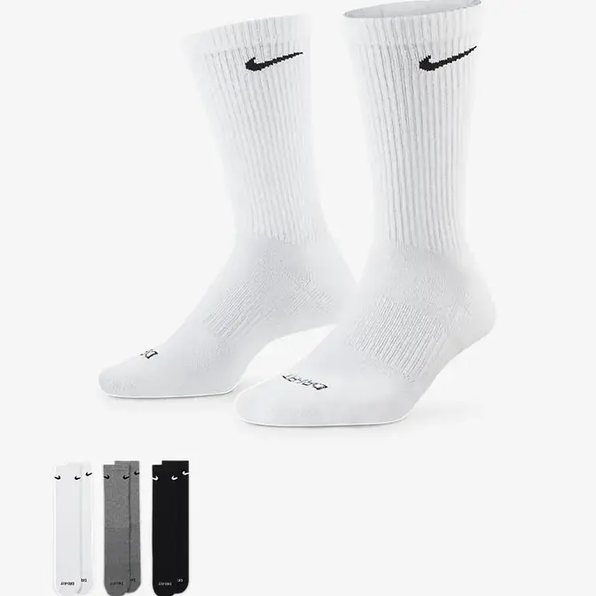 Nike Everyday Plus Cushioned Training Crew Socks (3 Pairs) | Where To ...