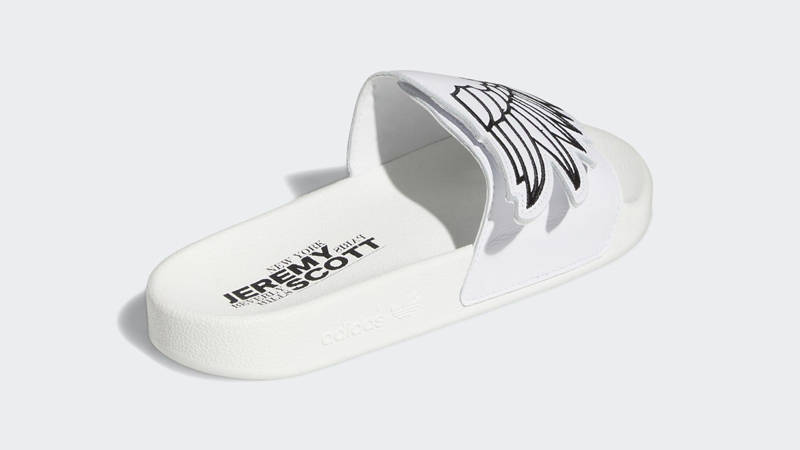 Jeremy Scott x adidas Adilette Wings Slides White Back
