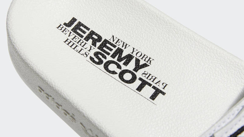 Jeremy Scott x adidas Adilette Wings Slides White Closeup