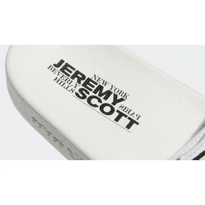Jeremy Scott x adidas Adilette Wings Slides White Closeup