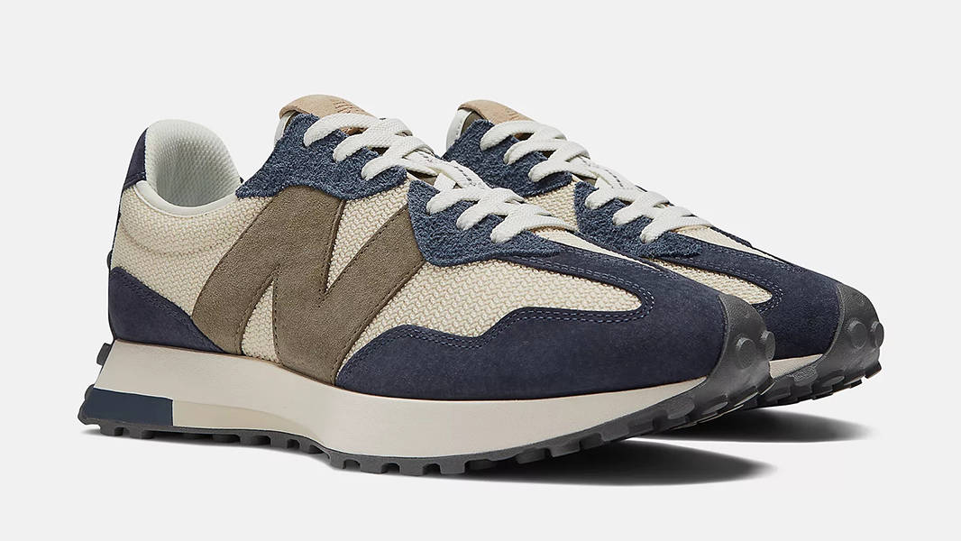 New Balance 327 Beige Navy MS327DT Side