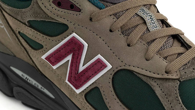 New Balance 990v3 Made in USA Khaki Green M990GP3 Detail