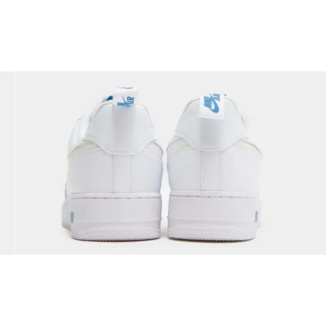 Nike Air Force 1 '07 LV8 Reflective Swoosh White Blue FB8971-100  Men's Size 12