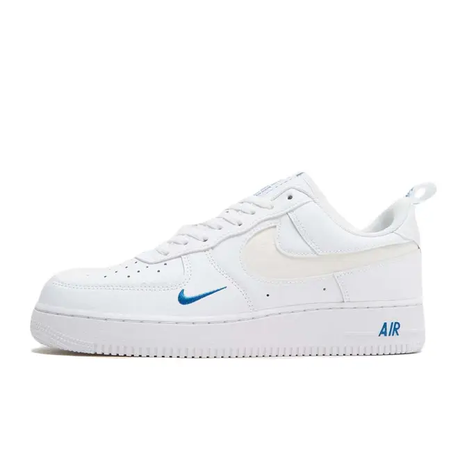 blue swoosh air force ones