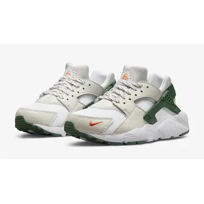 Nike huarache clearance green and white