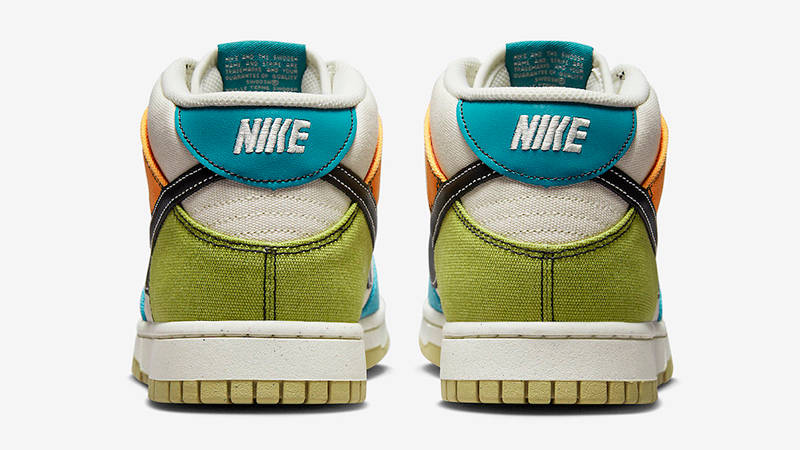 Nike Dunk Mid Multi-Color Canvas DV0830-100 Back