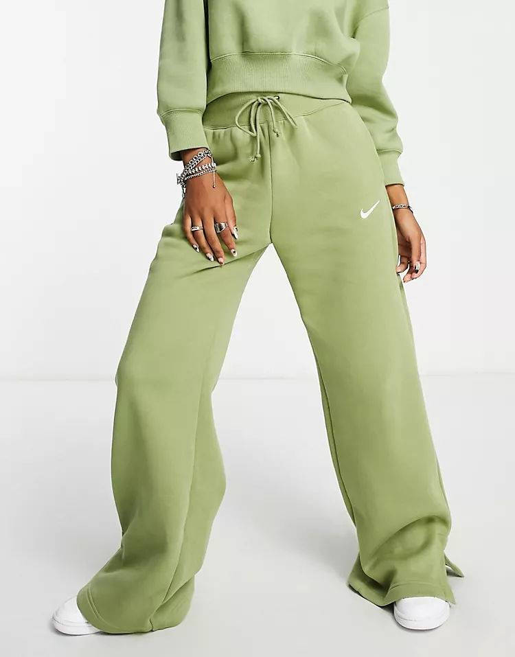 Buy Nike Mini Swoosh Wide Leg Joggers from the Laura Ashley online