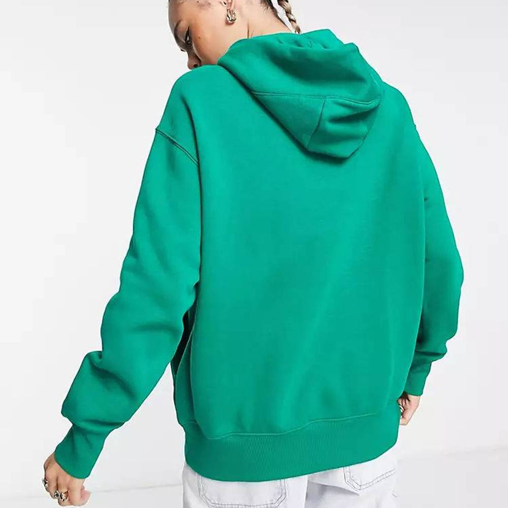 Nike mini swoosh oversized green hoodie Clearance
