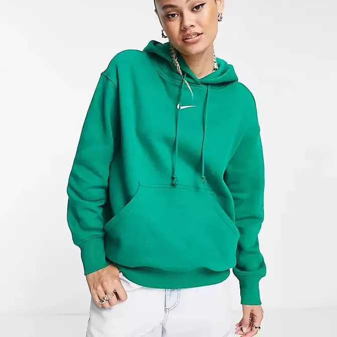 Nike Mini Swoosh Oversized Pullover Hoodie Malachite | Where To Buy ...